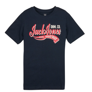 Textil Rapaz T-Shirt mangas curtas Jack & Jones JJELOGO TEE SS NECK 2 COL JNR Marinho