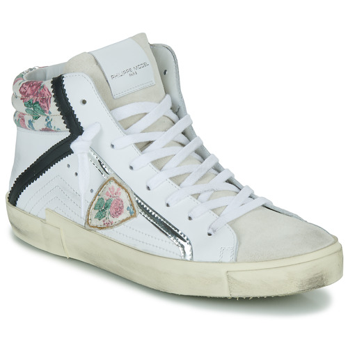 Sapatos Mulher Sapatilhas de cano-alto Philippe Model PRSX HIGH WOM Branco / Rosa