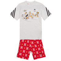 Textil Criança Pijamas / Camisas de dormir Adidas Sportswear LK DY MM T SET Branco / Vermelho