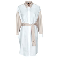 Textil Mulher Vestidos curtos Armani Exchange 3RYA22 Bege / Branco