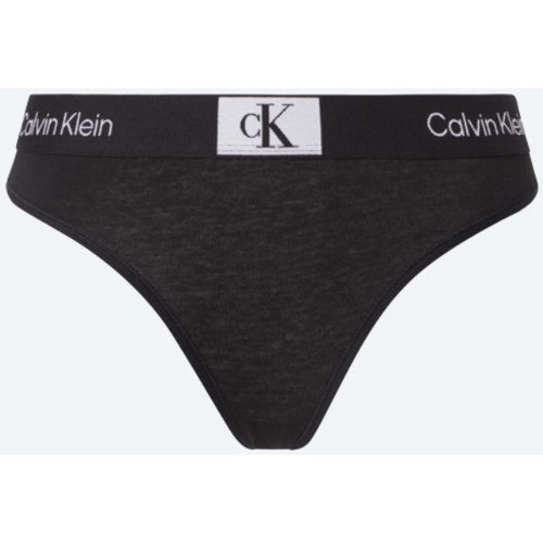 Roupa de interior Mulher Cueca Calvin Klein Jeans 000QF7221EUB1 MODERN THONG Preto