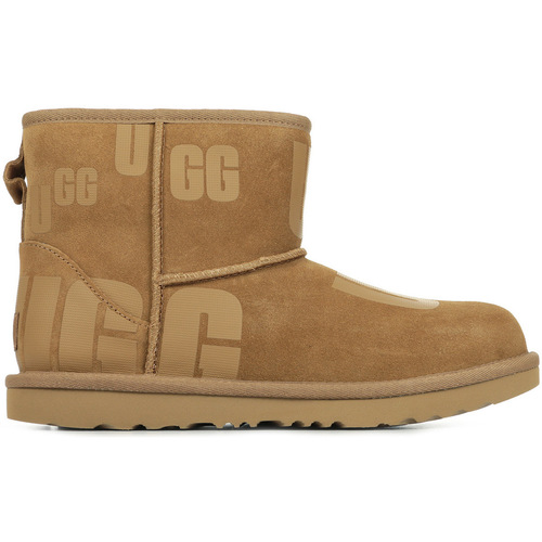 Sapatos Rapariga Botas baixas UGG Classic Mini Scatter Graphic Kids Castanho