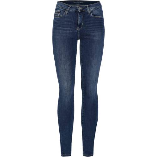 Textil Mulher Calças de ganga slim Calvin Klein Jeans  Azul