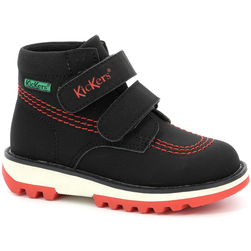 Sapatos Rapaz Botas baixas Kickers Kickfun Vermelho