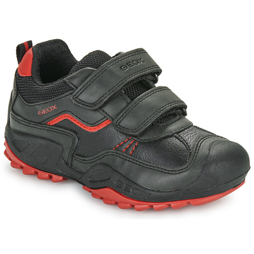 Sapatos Rapaz Sapatilhas Geox J N.SAVAGE B. A Preto / Vermelho