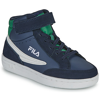 Sapatos Rapaz Sapatilhas de cano-alto Fila CREW VELCRO MID KIDS Marinho / Verde