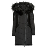 Textil Mulher Parkas Only ONLNEWLINETTE FUR HOOD COAT OTW Preto