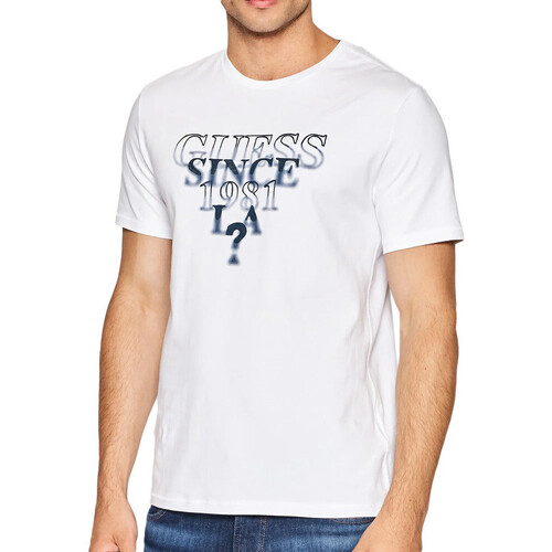 Textil Homem T-shirts e Pólos Guess  Branco