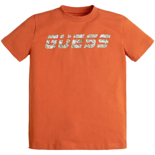 Textil Rapaz T-shirts e Pólos Guess  Laranja