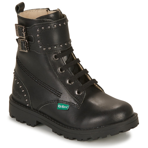 Sapatos Rapariga Botas baixas Kickers GROOROCK Preto