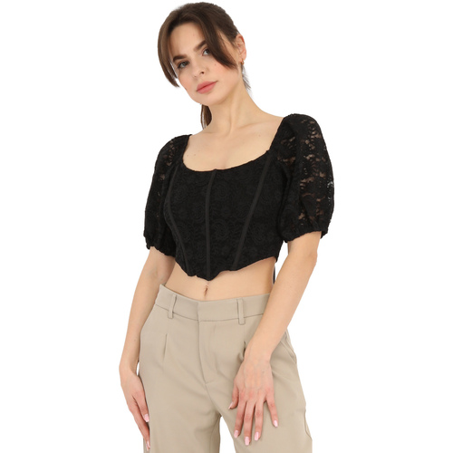 Textil Mulher Tops / Blusas La Modeuse 66299_P153993 Preto