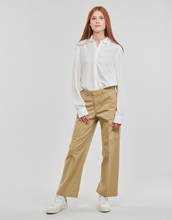 Textil Mulher Calças Levi's BAGGY TROUSER Camel