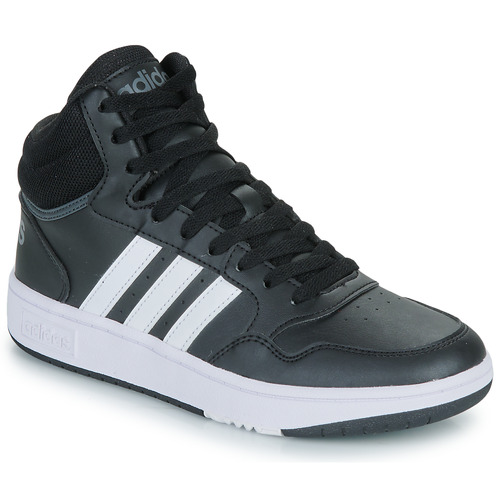 Sapatos Criança Sapatilhas de cano-alto Adidas Sportswear HOOPS MID 3.0 K Preto / Branco