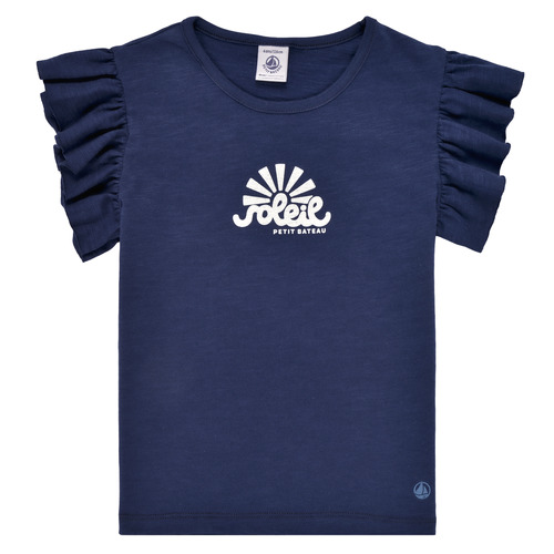 Textil Rapariga T-Shirt mangas curtas Petit Bateau MAZARINE Marinho