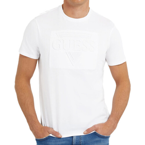 Textil Homem T-shirts e Pólos Guess  Branco