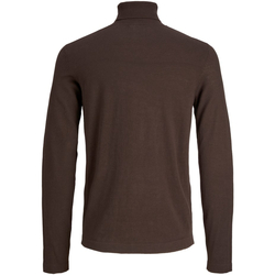 Textil Rapaz camisolas Jack & Jones 12219658 JORROGAN KNIT ROLL NECK JNR SEAL BROWN Castanho