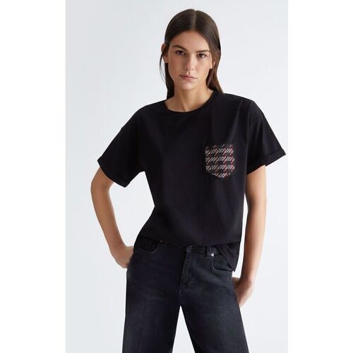 Textil Mulher T-shirts e Pólos Liu Jo MF3383 J5003-Q9859 Preto