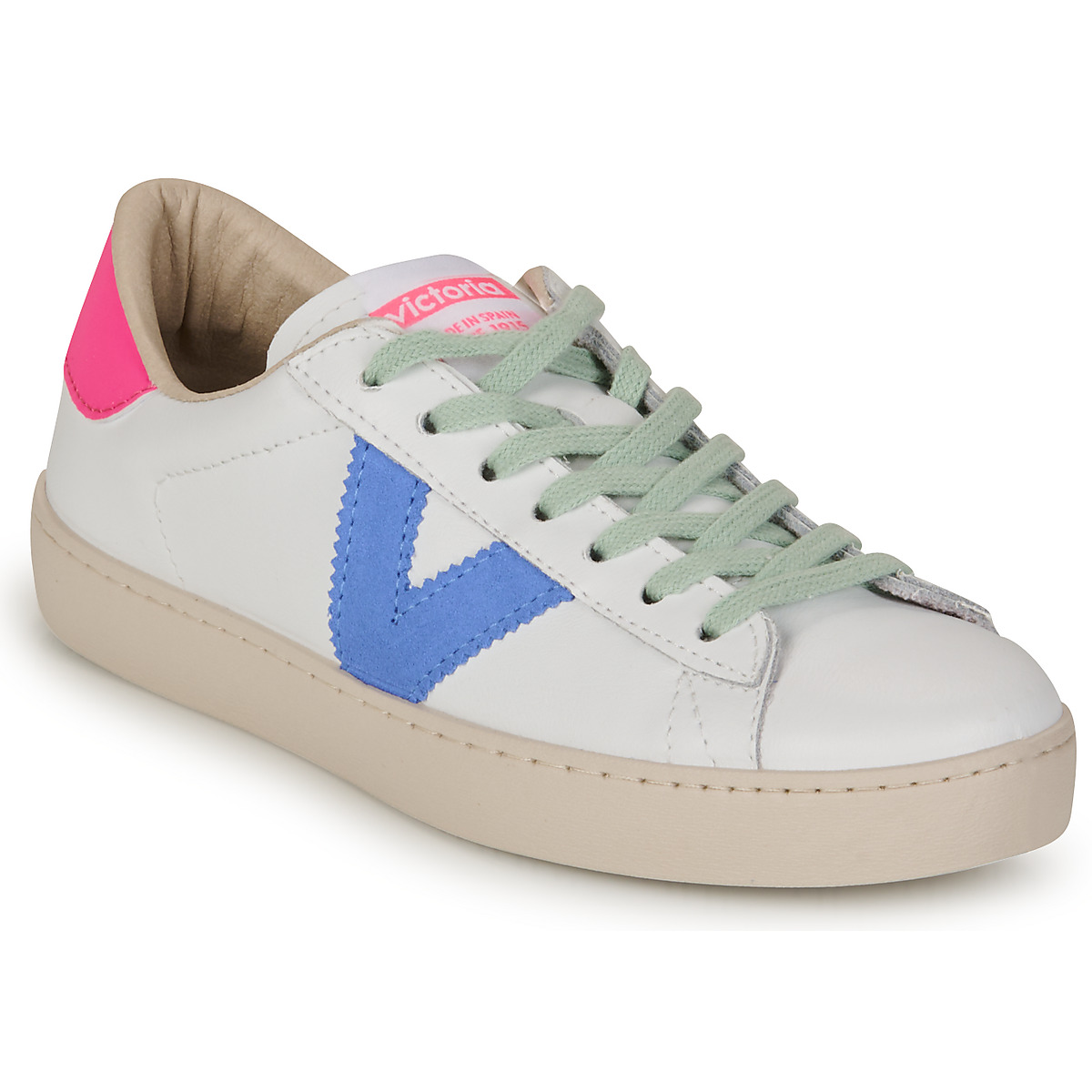 Sapatos Mulher Sapatilhas Victoria BERLIN Branco / Azul / Rosa