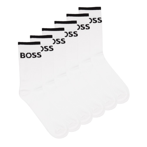 Acessórios Homem Meias BOSS 6P QS Stripe CC Branco