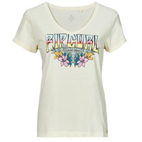 Textil Mulher T-Shirt mangas curtas Rip Curl BLOCK PARTY V TEE Branco