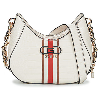 Malas Mulher Bolsa de ombro Guess NELKA TOP ZIP CROSSBODY Bege