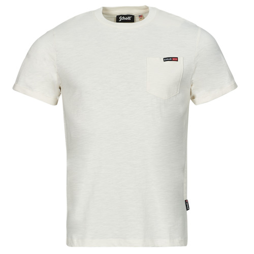 Textil Homem T-Shirt mangas curtas Schott TS KEA 1 Branco