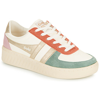 Sapatos Mulher Sapatilhas Gola GRANDSLAM QUADRANT Bege / Ouro / Verde