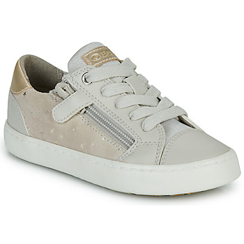 Sapatos Rapariga Sapatilhas Geox JR KILWI GIRL Bege / Ouro