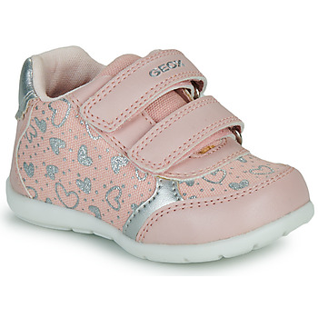 Sapatos Rapariga Sapatilhas Geox B ELTHAN GIRL Rosa / Prata