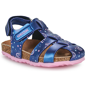 Sapatos Rapariga Sandálias Geox B SANDAL CHALKI GIRL Azul / Rosa