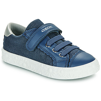 Sapatos Rapariga Sapatilhas Geox JR CIAK GIRL Azul / Prata