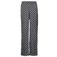 Textil Mulher Calças finas / Sarouels MICHAEL Michael Kors EMPIRE LOGO PJ PANT Preto / Branco