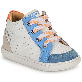 Sapatos Rapaz Sapatilhas de cano-alto Shoo Pom BOUBA ZIP BOX Azul / Branco / Laranja