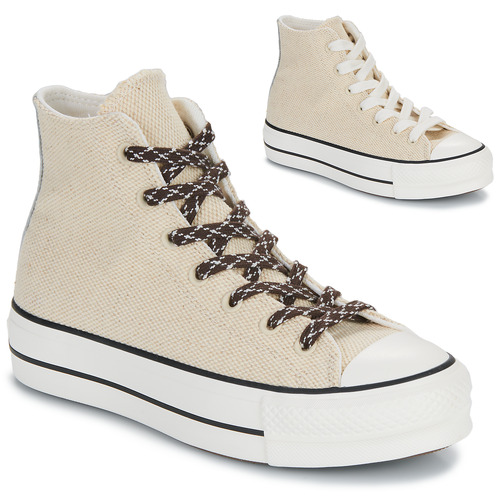 Sapatos Mulher Sapatilhas de cano-alto Converse CHUCK TAYLOR ALL STAR LIFT Bege