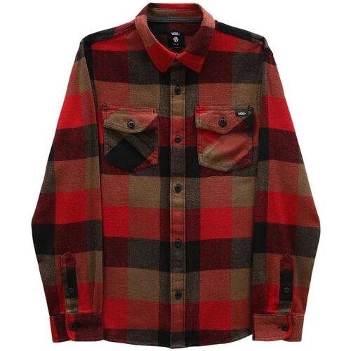 Textil Criança Camisas mangas comprida Vans BOX FLANNEL - VN000LPY-CBA RED/BLACK Vermelho