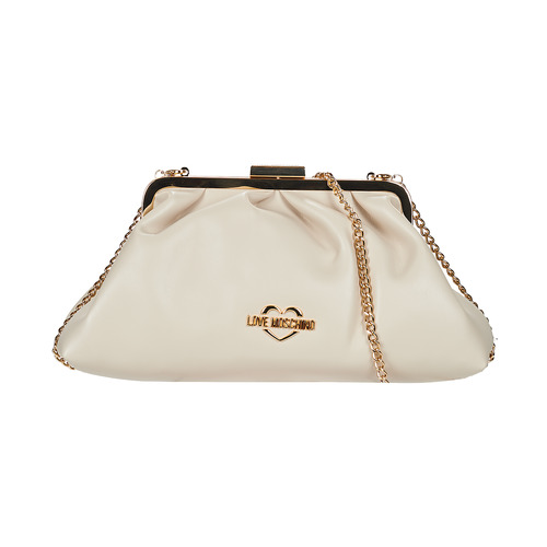 Malas Mulher pochete elegante Love Moschino CLUTCH Marfim