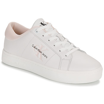 Sapatos Mulher Sapatilhas Calvin Klein Jeans CLASSIC CUPSOLE LOWLACEUP LTH Branco / Rosa