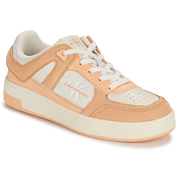 Sapatos Mulher Sapatilhas Calvin Klein Jeans BASKET CUPSOLE LOW MIX Branco / Rosa