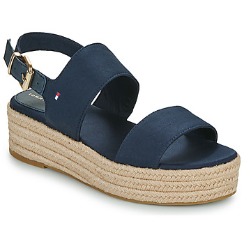 Sapatos Mulher Alpargatas Tommy Hilfiger MID WEDGE SANDAL Marinho