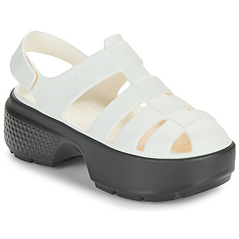 Sapatos Mulher Sandálias Crocs Stomp Fisherman Sandal Branco / Preto