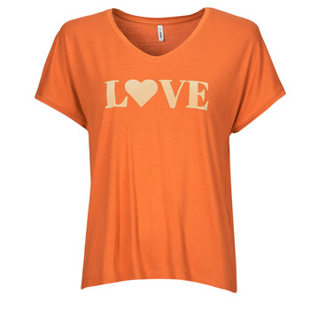 Textil Mulher T-Shirt mangas curtas Only ONLHARRINA  Laranja