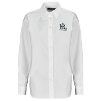 Textil Mulher camisas Lauren Ralph Lauren KOTTA-LONG SLEEVE-BUTTON FRONT SHIRT Branco