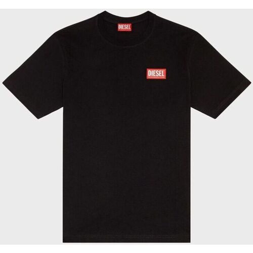 Textil Homem T-shirts e Pólos Diesel A11927 0CATM T-JUST-NLABEL-9XX Preto