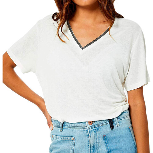 Textil Mulher T-shirts e Pólos Kaporal  Branco