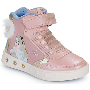 Sapatos Rapariga Sapatilhas de cano-alto Geox J SKYLIN GIRL Rosa