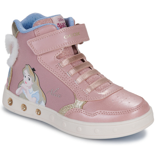 Sapatos Rapariga Sapatilhas de cano-alto Geox J SKYLIN GIRL Rosa