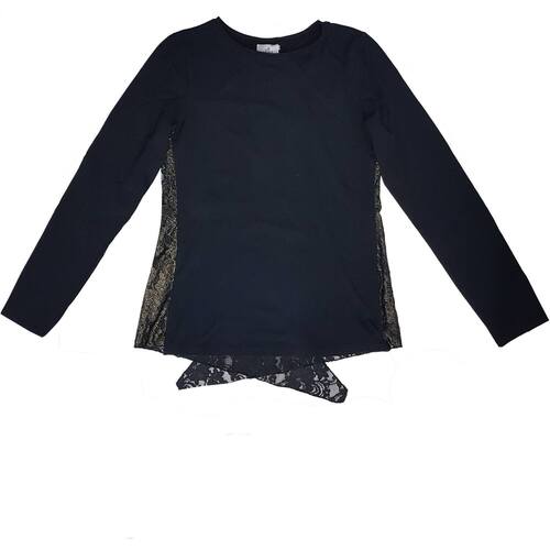 Textil Mulher T-shirt mangas compridas Deha B14121 Preto