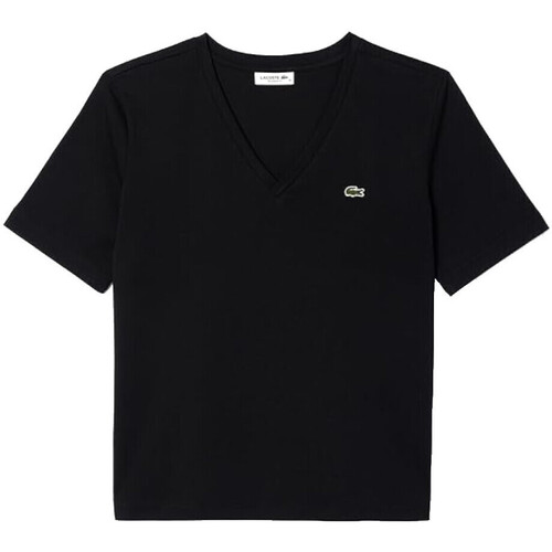 Textil Mulher T-Shirt mangas curtas Lacoste TF7300 Preto