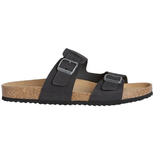 Sapatos Homem Chinelos Geox U SANDAL GHITA Preto