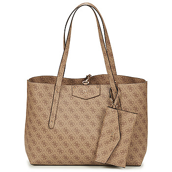 Malas Mulher Cabas / Sac shopping Guess ECO BRENTON Preto / Castanho